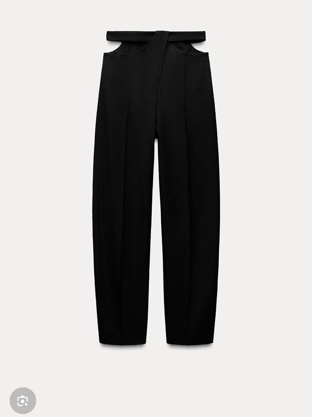 Wool Cargo Pants in Black